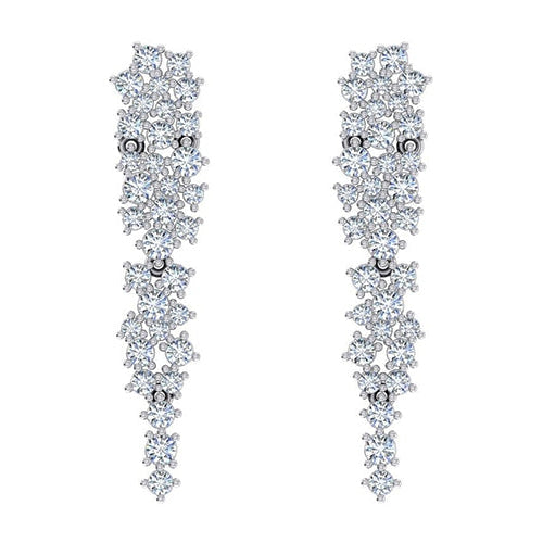 Diamond Chandelier Earrings Cluster