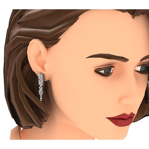 Diamond Chandelier Earrings Cluster