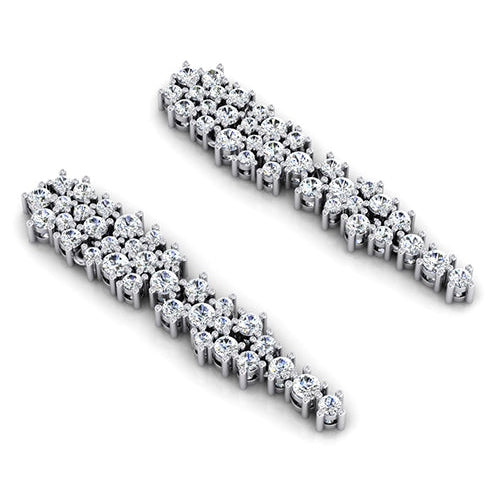 Diamond Chandelier Earrings Cluster