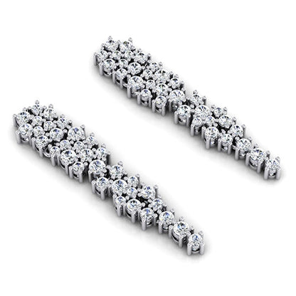 Diamond Chandelier Earrings Cluster