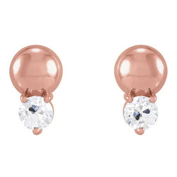 Genuine Natural Earth Mined Diamond Drop Stud Earrings Push Backs 3 Carats Old Miner Jewelry