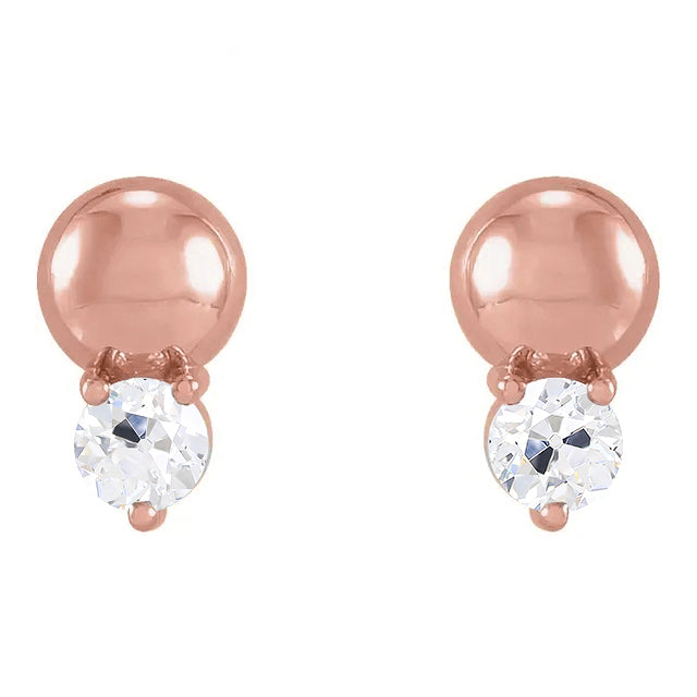 Diamond Drop Stud Earrings Push Backs 3 Carats