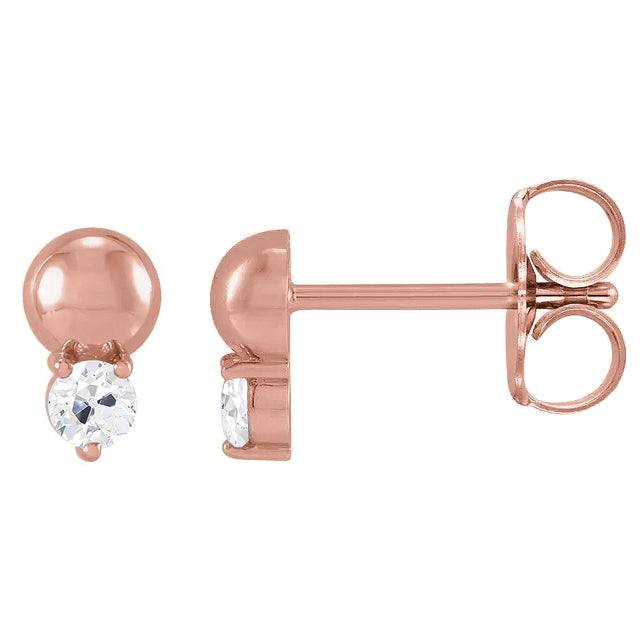 Diamond Drop Stud Earrings Push Backs 3 Carats