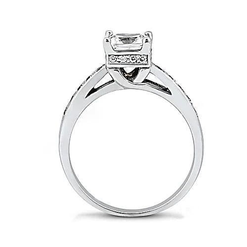 Diamond Engagement Cathedral Setting Ring 