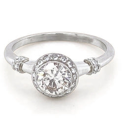 Real  Diamond Engagement Ring 1.50 Carats Antique Style