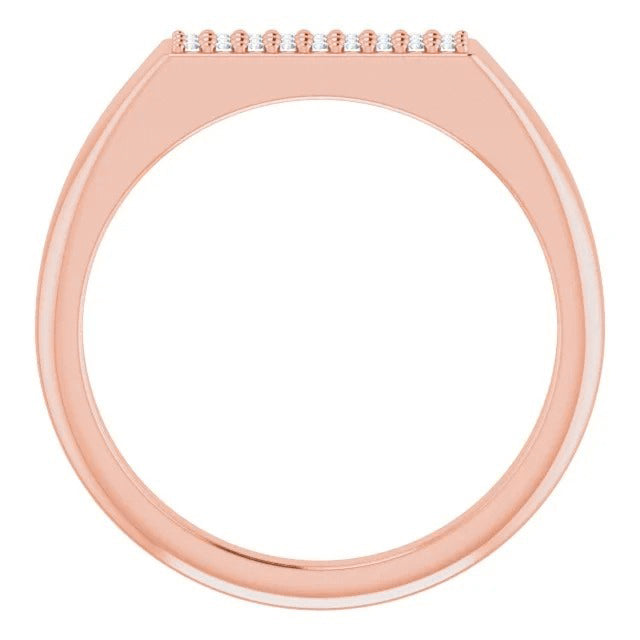 Rose Gold Half Eternity Band