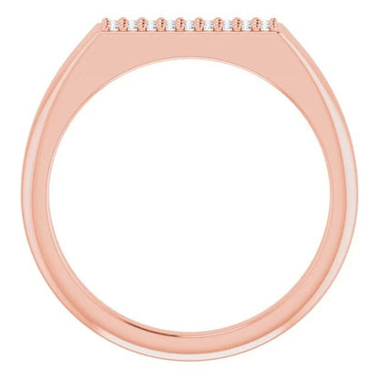 Rose Gold Half Eternity Band