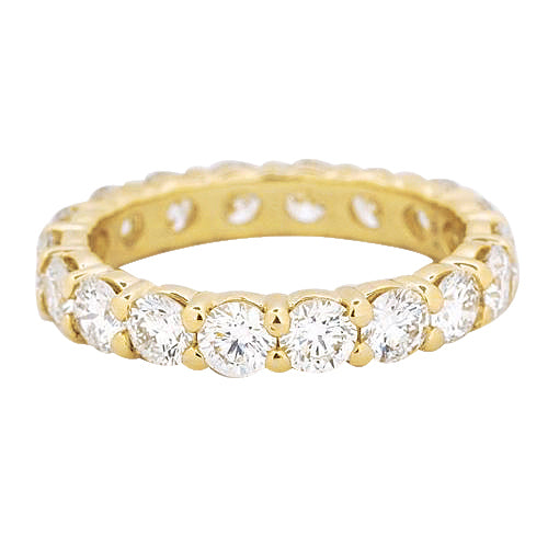 Real Natural Earth Mined Diamond Eternity Wedding Band 3.60 Carats Yellow Gold Jewelry New