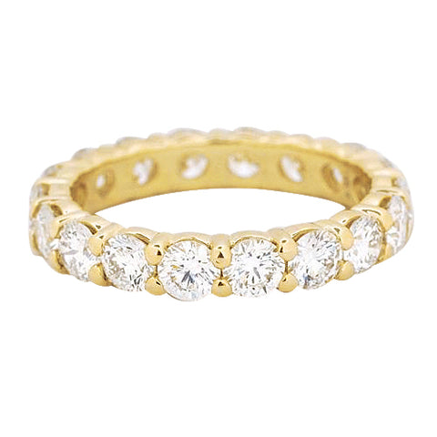 Diamond Eternity Wedding Band 3.60 Carats Yellow Gold Jewelry New