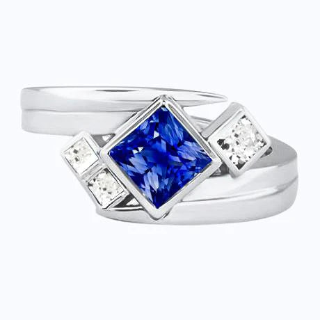 natural princess sapphire 2ct watch front view