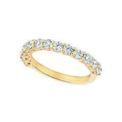 Diamond Half Eternity Band Ring 1.33 Carats 14K Yellow Gold