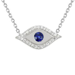 Diamond Halo Pendant Round Ceylon Sapphire Necklace 2.75 Carats
