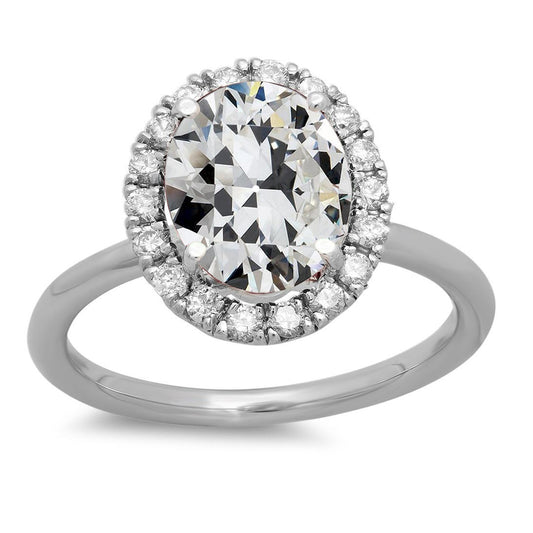 natural round diamond 7.50ct ring front view