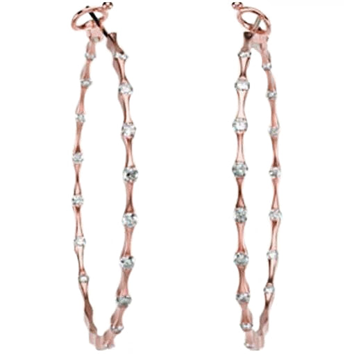 Rose Gold Gorgeous fancy ring White Gold Hoop Earrings