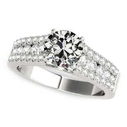 Real  Diamond Old Cut Engagement Ring Women's Jewelry 5 Carats Pave Setting