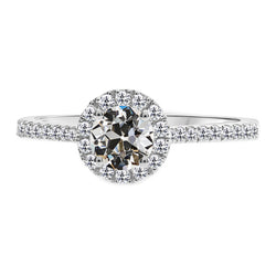 Natural Diamond Old Mine Cut Anniversary Halo Ring 2.50 Carats
