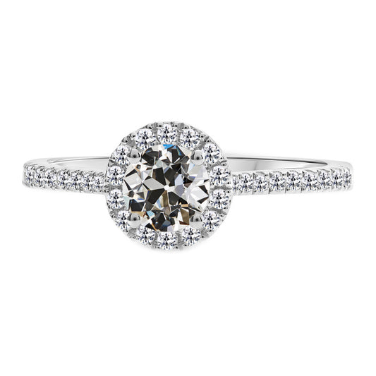 Diamond Old Mine Cut Anniversary Halo Ring 2.50 Carats