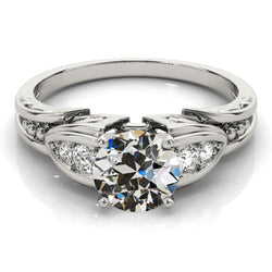 Genuine Natural Earth Mined Diamond Old Mine Cut Anniversary Ring White Gold 2.75 Carats