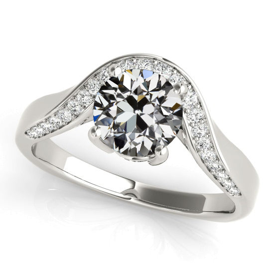 Diamond Old Mine Cut Engagement Ring