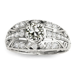 Real Natural Earth Mined Diamond Old Mine Cut Engagement Ring Ladies Jewelry 4 Carats