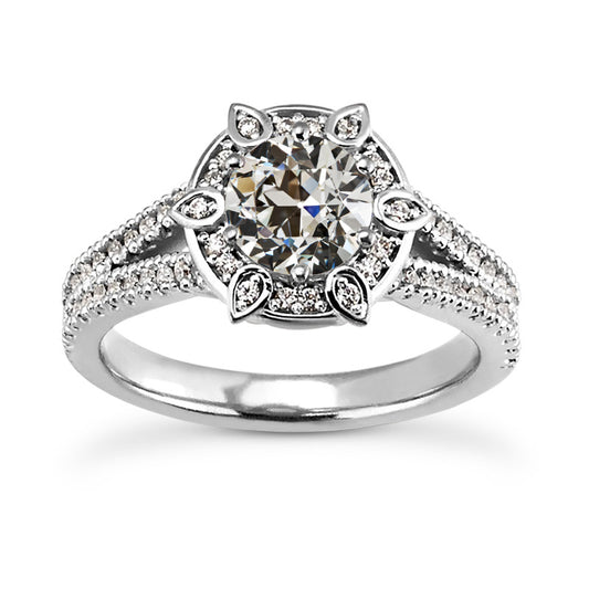 natural round diamond 5.50ct ring front view