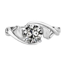 2 Carats Diamond Old Mine Cut Solitaire Engagement Ring White Gold 14K