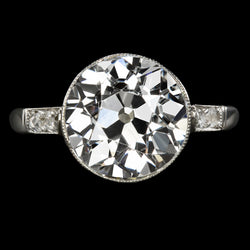 Genuine   Diamond Old Miner Anniversary Ring Bezel Set 6 Carats Ladies Jewelry