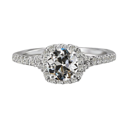 Diamond Old Miner Halo Ring With Accents