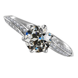 Diamond Old Miner Solitaire With Accent Anniversary Ring 3 Carats