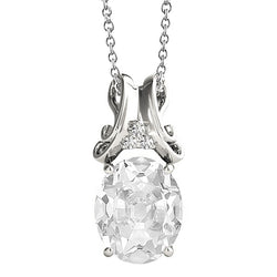 Real Natural Earth Mined Diamond Pendant Necklace With Bail Round & Oval Old Miner 5.50 Carats