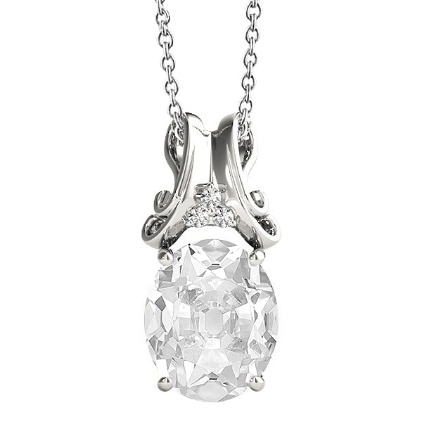 Diamond Pendant Necklace With Bail Old Miner