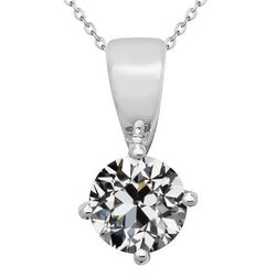 Diamond Pendant 2.50 Ct Old Miner Gifts For Women