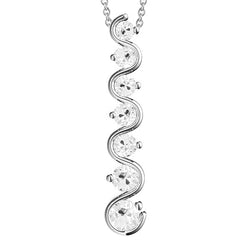 Natural Earth Mined Diamond Pendant Seven Stone Round Old European Twisted 3.50 Carats