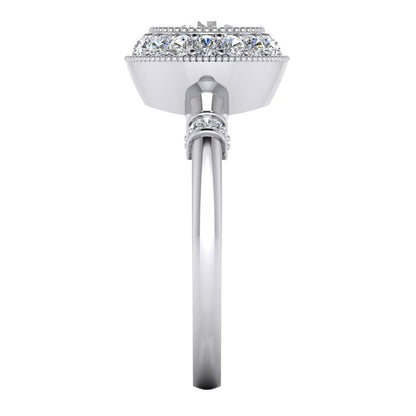 Diamond Engagement Ring 1.50 Carats Antique Style