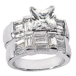 Diamond Ring White Gold Band Engagement Set 6 Carats