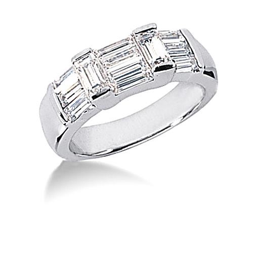 Diamond Ring White Gold Band Engagement Set 6 Carats