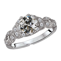 Natural Diamond Ring 4.50ct - White Gold 14K