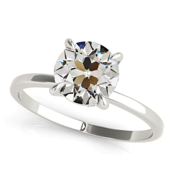 New Style Diamond Old Miner Solitaire Ring Prong Set