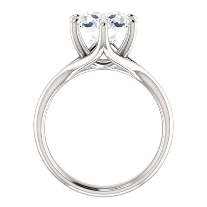 Diamond Solitaire Cathedral Setting Engagement Ring Women Jewelry