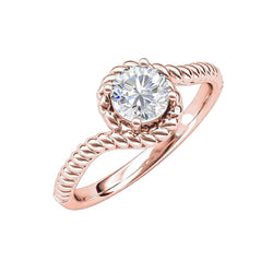 Diamond Solitaire Engagement Ring Rose Gold 1.75 Carat