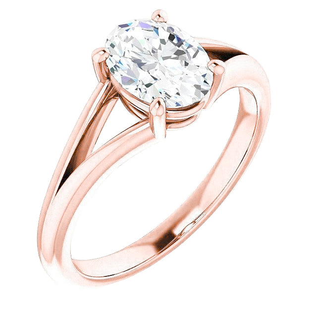 natural oval diamond 2ct ring side angle