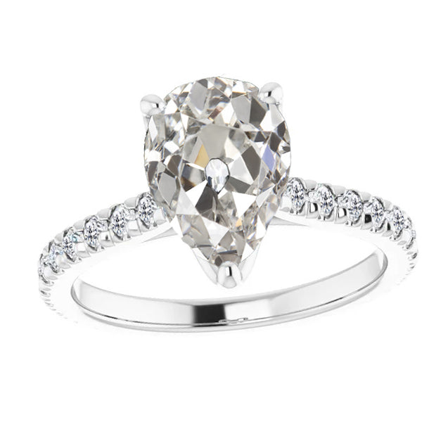 Diamond Solitaire Ring With Accents Old Miner