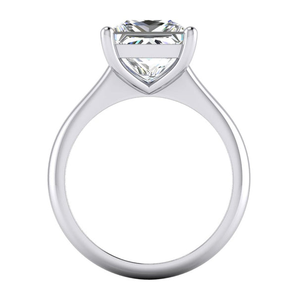 Fancy Sparkling Princess Cut Solitaire Engagement Ring 