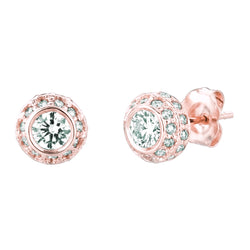 Diamond Stud Earring 1.90 Carats 14K Pink