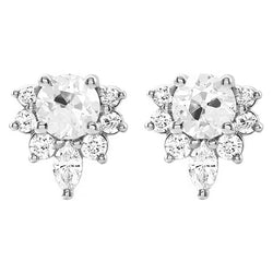 Earth Mined Diamond Stud Earrings 8.50 Ct Marquise & Round Old Cut