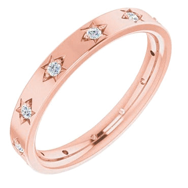 Products Diamond Wedding Eternity Band 0.36 Carats Rose Gold 14K New