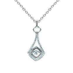 Diamonds Pendant Necklace Ladies 1.5 Carats Sparkling Diamonds