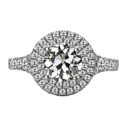 Natural Diamond Ring 3.50ct - White Gold 14K