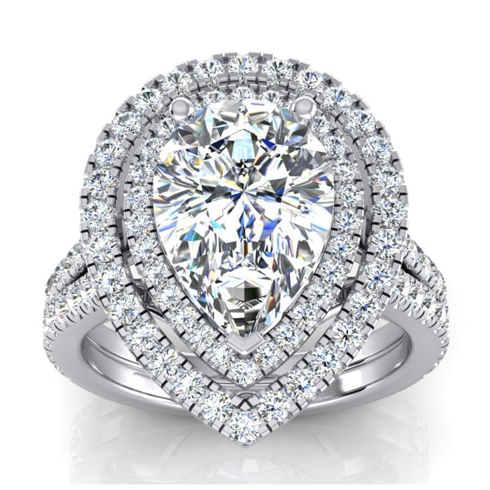 Double Halo Diamond Ring