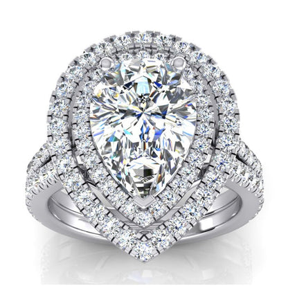 Double Halo Diamond Ring